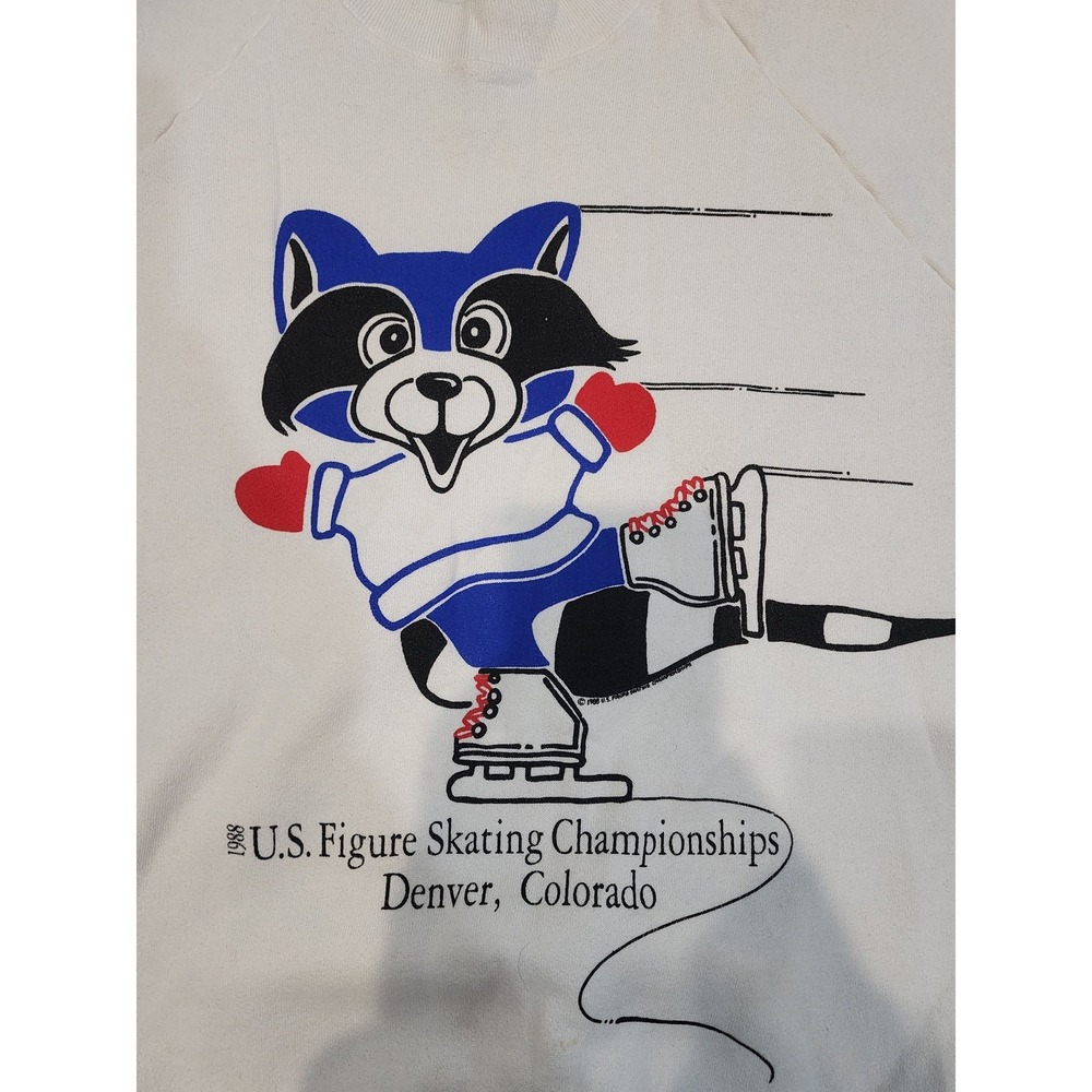 Vintage 1988 Fruit of the Loom US Figure Skating Denver Colorado Sweatshirt XL - Picture 4 of 7